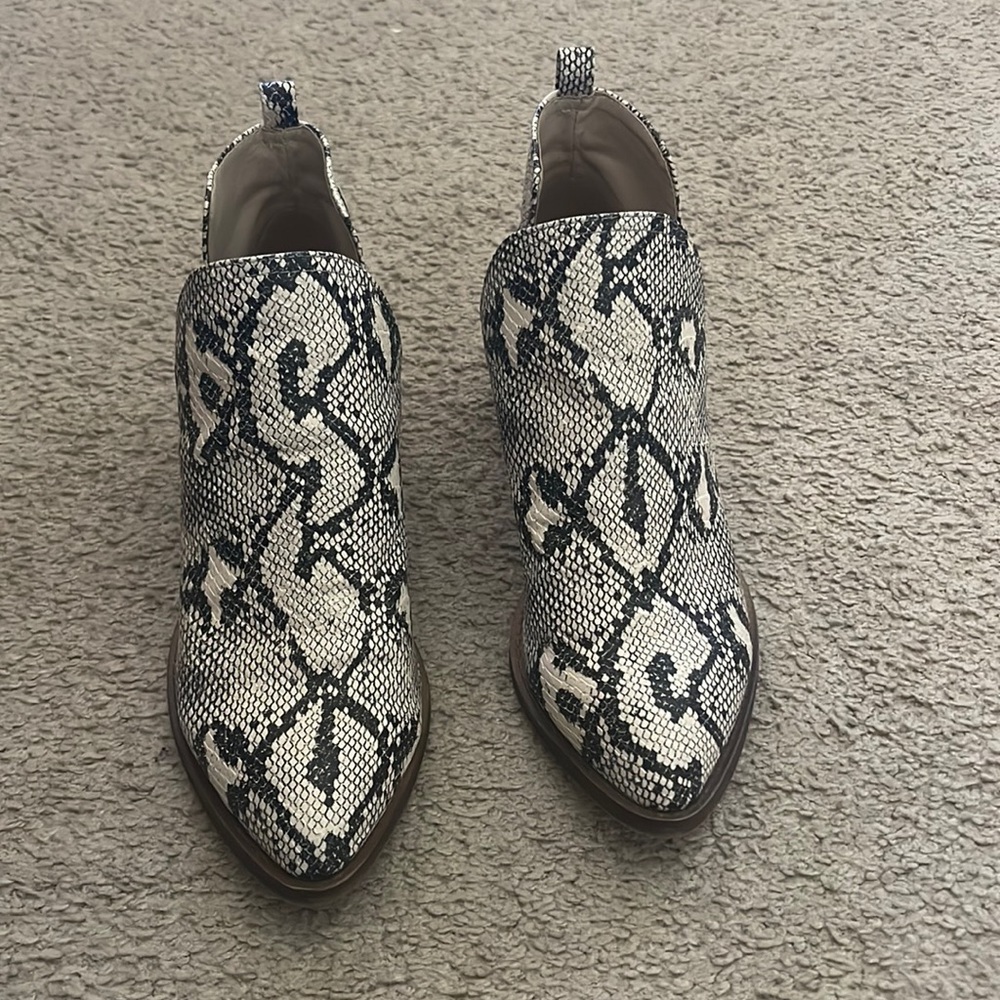 Snake skin booties